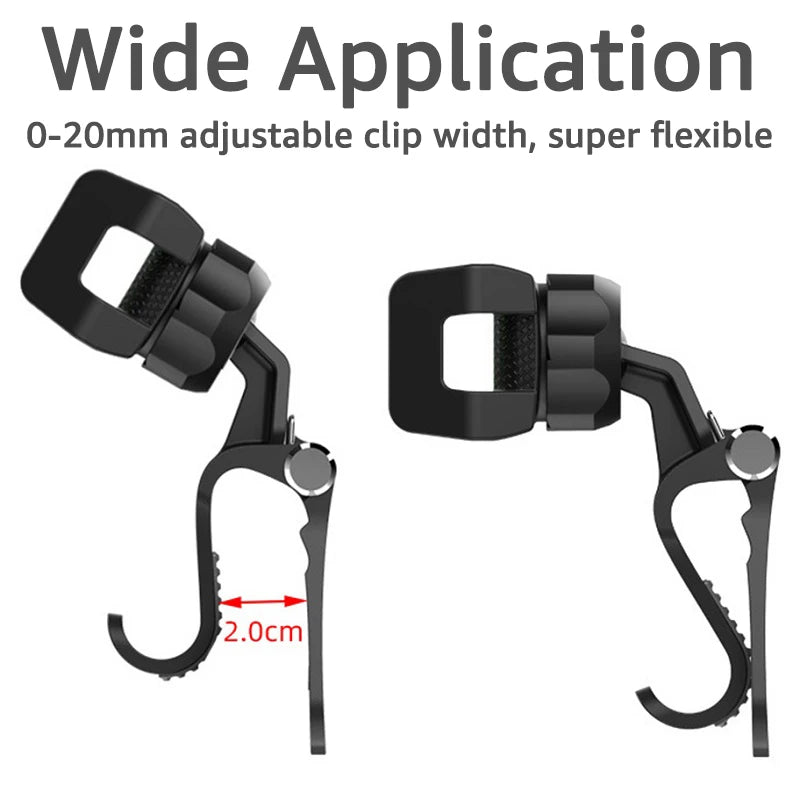 Adjustable clamp fits tray edges