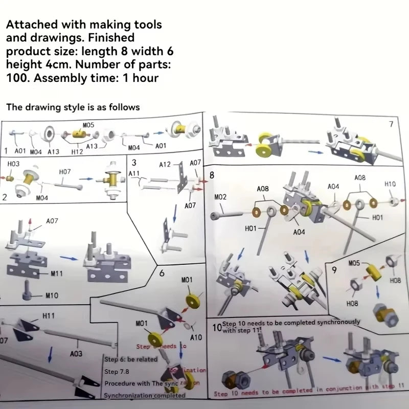 Picture instructions included in the kit