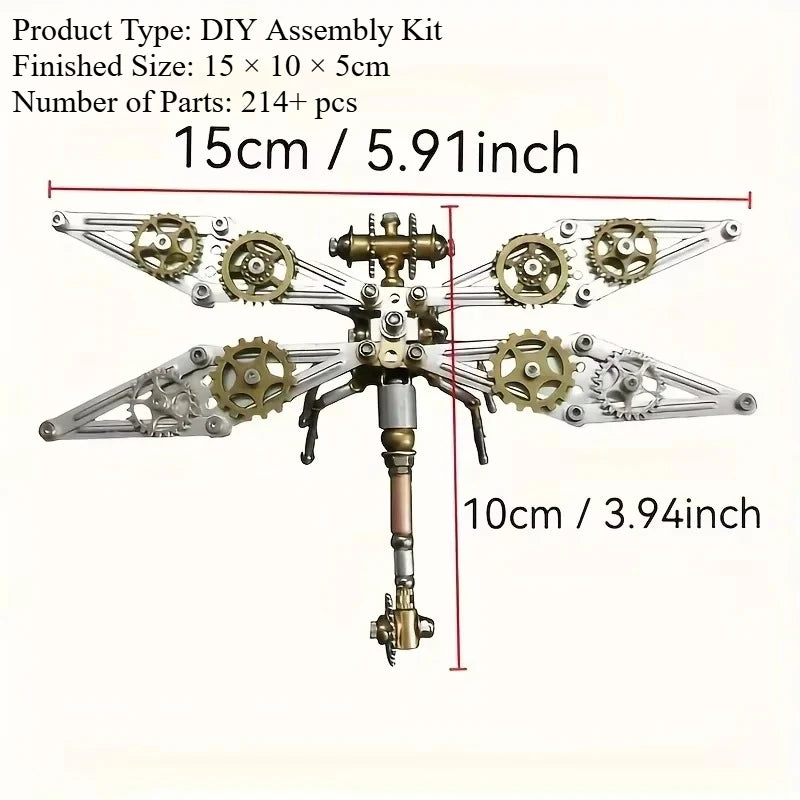 Metal dragonfly model size guide